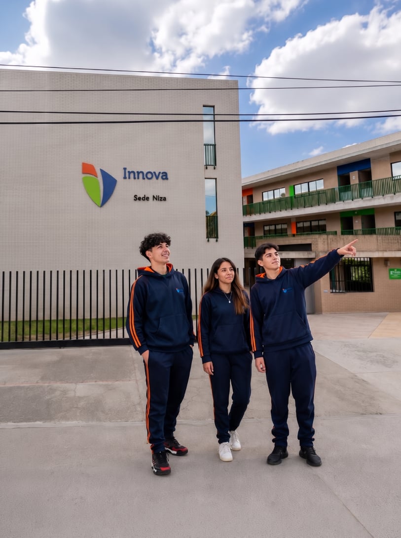 Niños y niñas disfrutando y aprendiendo en Innova Schools Tunja — educación para la vida real